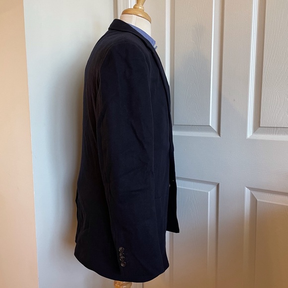 NWT Banana Republic Mario Bellucci Wool Sport Coat Blazer 42R - Navy Blue - Picture 10 of 11